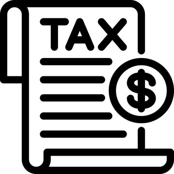 tax document icon vector object illustration
