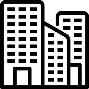 building apartment icon vector object illustration
