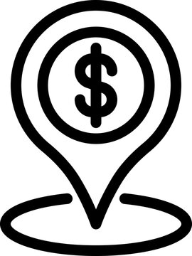 pin money icon vector object illustration
