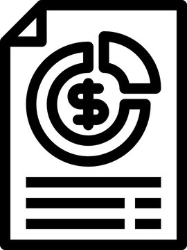 financial report document icon vector object illustration