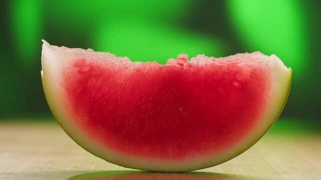 Man cutting watermelon - cut piece with knife. Young watermelons Citrullus lanatus. Topic - melons and gourds, farmer cultivation of watermelons