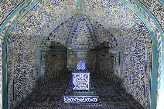 Tomb of Allah Quli Muhammad Bahadirkhan located in Pahlavan Mahmud Mausoleum within Itchan Kala, Khiva, Uzbekistan
