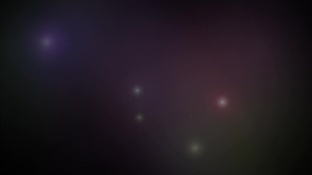 This abstract background features a seamless, looping pattern of blurry lights in deep purple and black tones.
