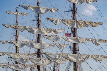 Tall Ship Full Sail Display at Fleet Week in New York © Martin