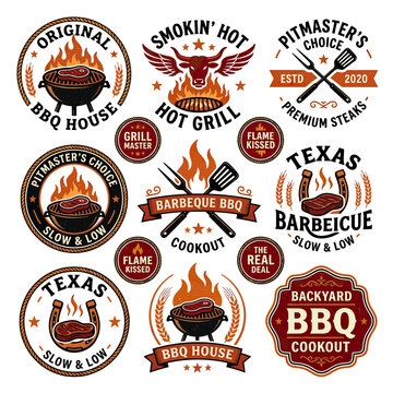 BBQ and Grill House Emblem Collection