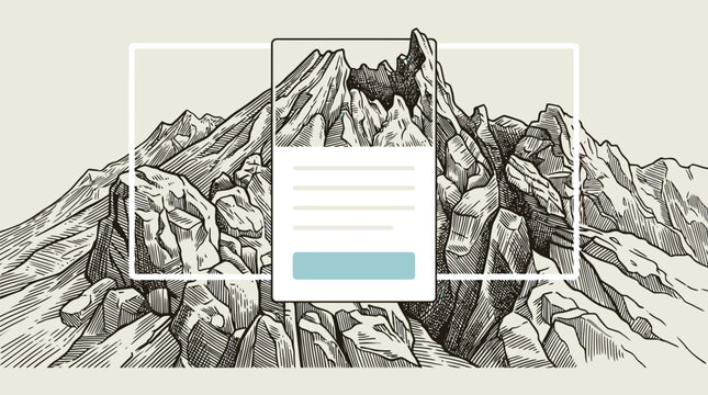 Mountain Landscape Document Illustration Vector.