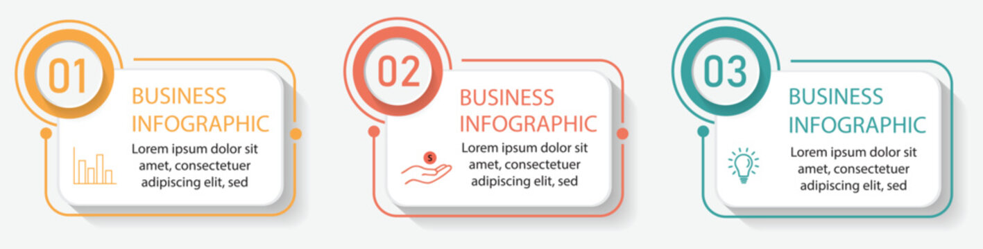 Presentation business infographic template vector.
