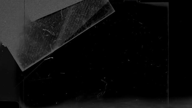 Neon Pink Bold Text on Dark Background with Geometric Shapes Tech Background Video