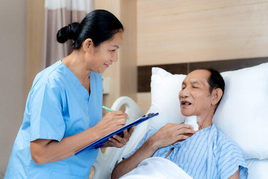 Experienced healthcare professional evaluating an elderly patient during bedside care highlighting clinical excellence patient safety and trusted medical support.
