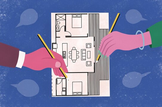 Drawing architect plans