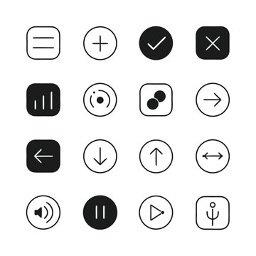 Modern Outline Web User Interface Icons Set
