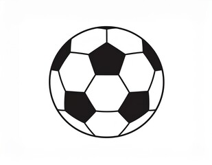 Fototapeta premium Classic Black and White Soccer Ball Graphic