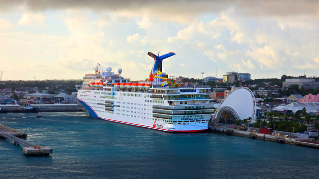 Carnival Elation Cruise Ship in Nassau Bahamas Prince George Wharf Port   . 06.30.26
