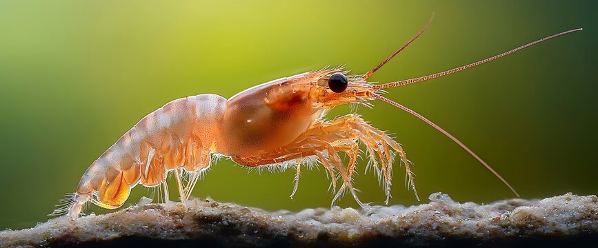 Tiny shrimp on a rock