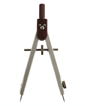 Drafting compass with pencil for drawing and geometry, precision tool
