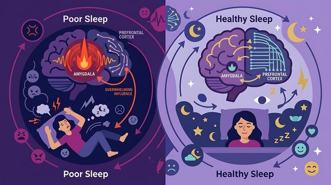 Comparison of brain activity between poor and healthy sleep patterns