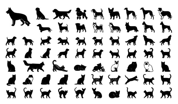Dining People CAD Silhouette Flat Vector Icon Collection