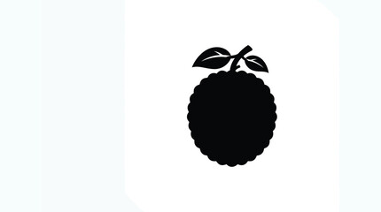 Blackberry fruit with leaves solid silhouette berry © Fhm