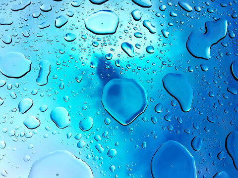 water drops on glass