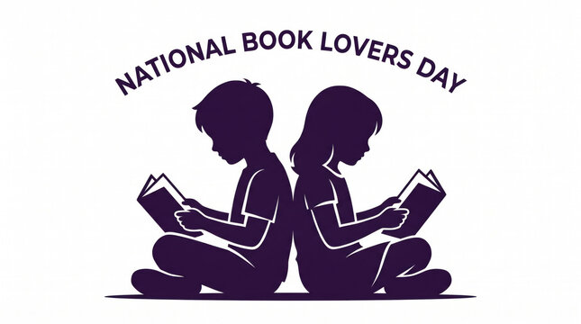 Two kids reading books together on national book lovers day
