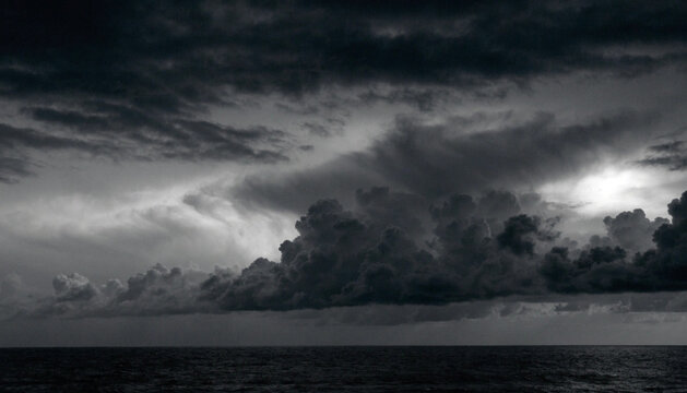 storm clouds over the sea