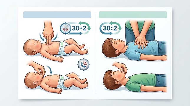 First aid guide for infant and child emergency cpr