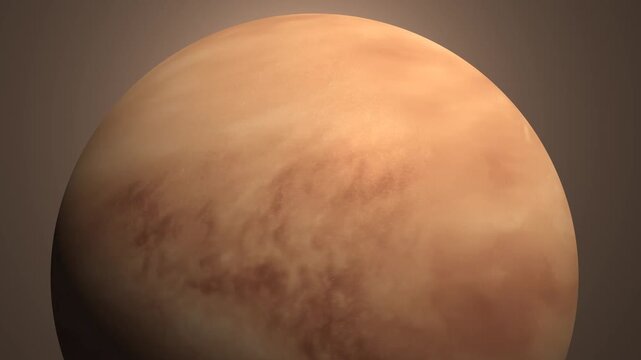 Close Up View Of Venus Planet Surface Cinematic Space Animation 4K