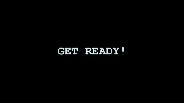 Retro 8-bit Get Ready Gaming Typography Animation