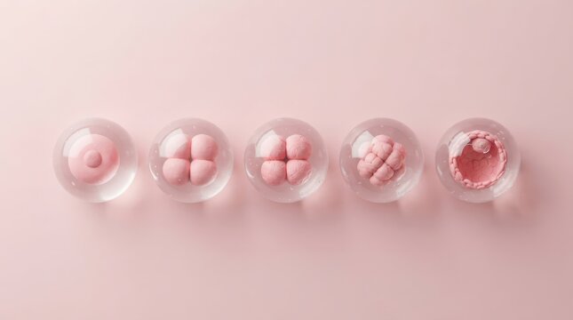 Stages of human embryonic development from zygote to blastocyst