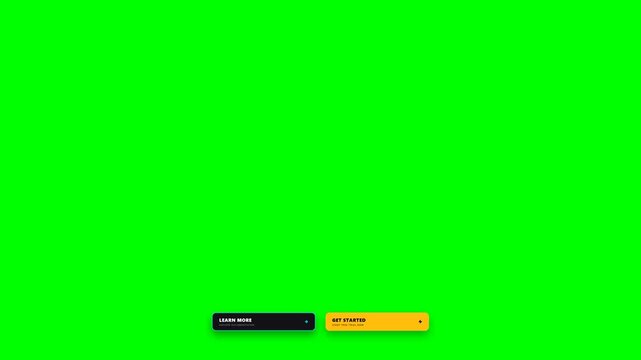 A black and yellow object are on a green screen background