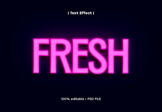 Pink Neon Glow Sign Text Effect