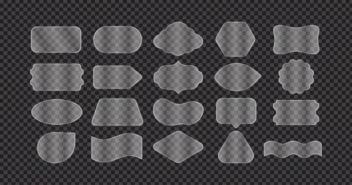 Glass morphism ui elements transparent shapes for modern interface design