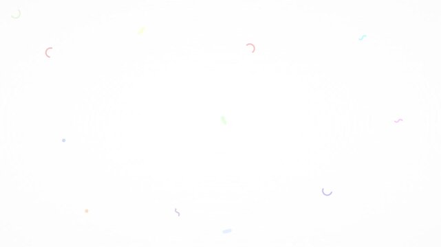 Abstract Confetti Shapes Overlay with Soft Pastel Drift