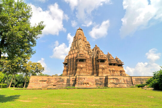 The Kandariya Mahadeva Temple the largest and most ornate Hindu temple in the medieval temple group found at Khajuraho in Madhya Pradesh, India. 