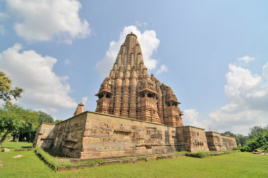 The Kandariya Mahadeva Temple the largest and most ornate Hindu temple in the medieval temple group found at Khajuraho in Madhya Pradesh, India. 