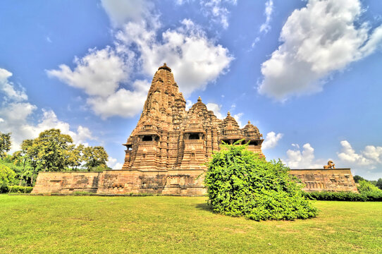 The Kandariya Mahadeva Temple the largest and most ornate Hindu temple in the medieval temple group found at Khajuraho in Madhya Pradesh, India. 