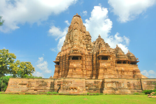 The Kandariya Mahadeva Temple the largest and most ornate Hindu temple in the medieval temple group found at Khajuraho in Madhya Pradesh, India. 