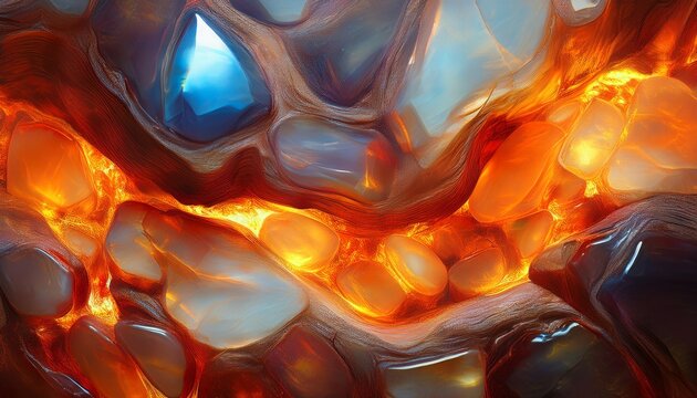 Fire Opal Gemstone Texture Background