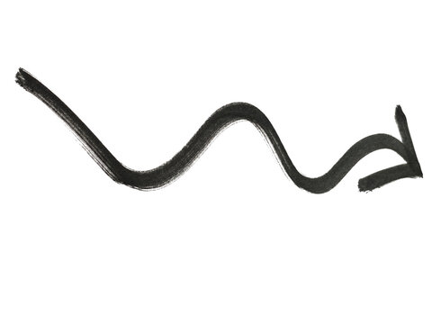 Black squiggly arrow line with wavy ends