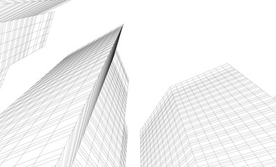 Fototapeta premium abstract background with skyscrapers in the city