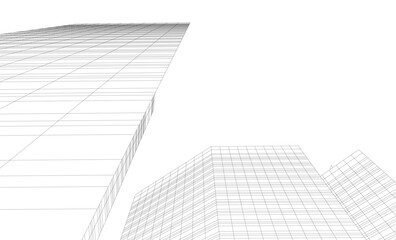 Fototapeta premium abstract background with skyscrapers in the city