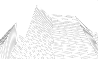 Fototapeta premium abstract background with skyscrapers in the city