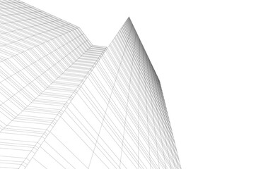 Fototapeta premium abstract background with skyscrapers in the city