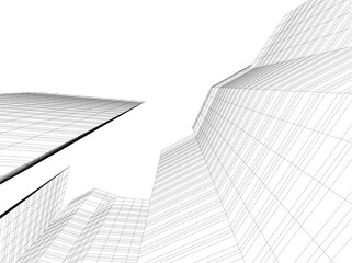 Fototapeta premium abstract background with skyscrapers in the city