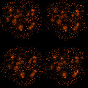 Red Orange Fireworks Brushes &ndash; Spiky Burst Effects for Adobe Stock


