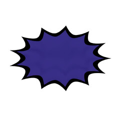 Fototapeta premium Dark blue comic explosion bubble