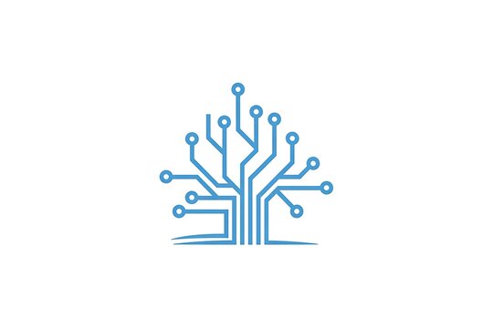 Light blue tree illustration high resolution picture