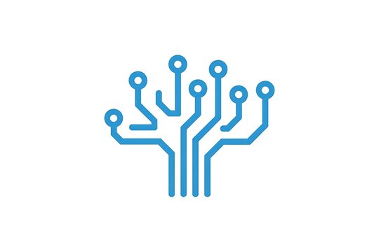Technology network tree graphic design high resolution picture