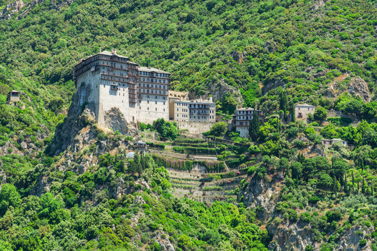 Simonopetra Monastery on Mount Athos, Greece.