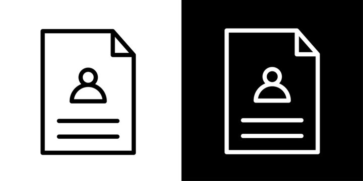 Resume icon with profile photo, for CV, job application, and hiring apps